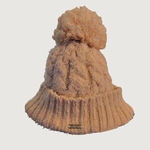 Calvin Klein Womens Acrylic/Polyester Knitted Pom Pom Beanie Hat